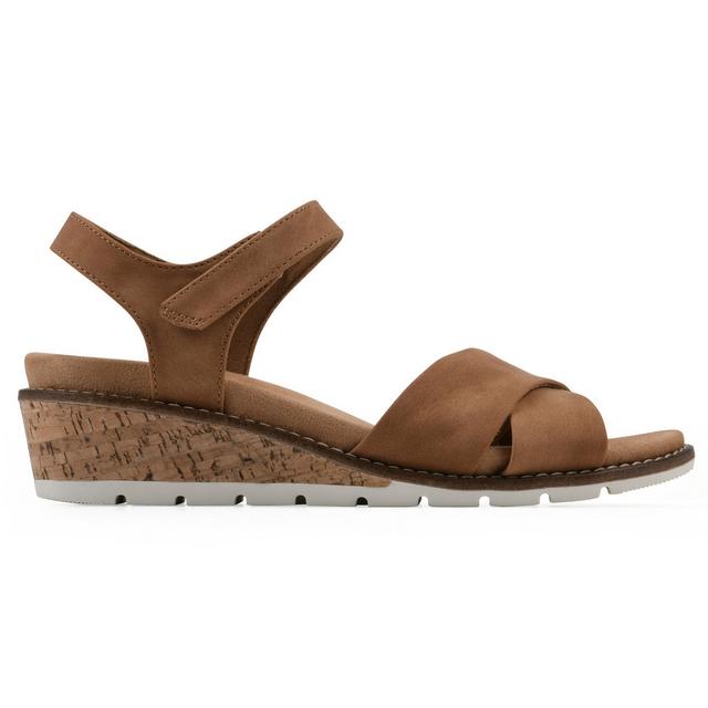Women's Cliffs by White Mountain Tinna Wedges in Tan color