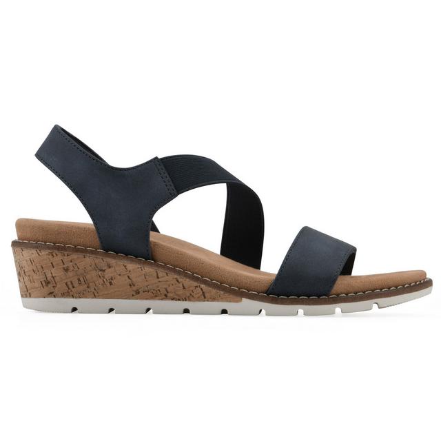 Women's Cliffs by White Mountain Tinnley Wedges in Navy color