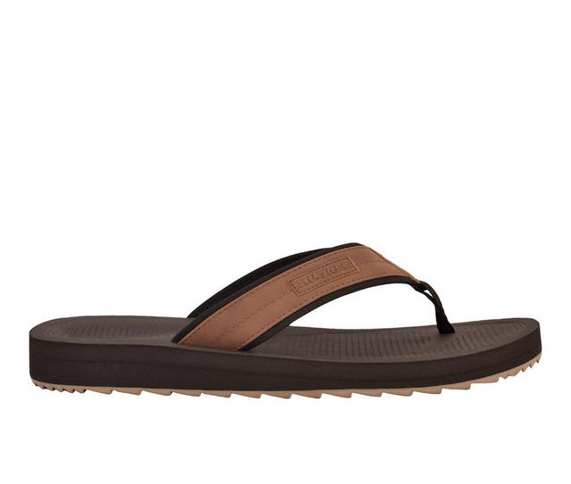 Men's Tommy Hilfiger Orlind Flip-Flops in Cognac Multi color