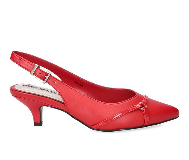 Women's Easy Street Feena Pumps in Red color