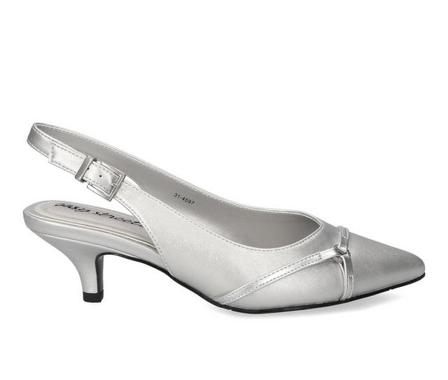 Women's Easy Street Feena Pumps in Silver color
