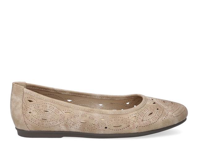 Women's Easy Street Jackie Flats in Natural color