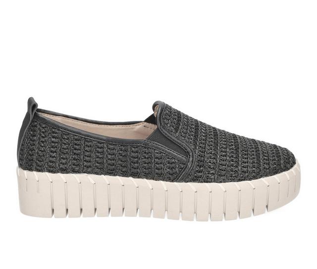Women's Easy Street Peppy Sneakers in Black Woven color