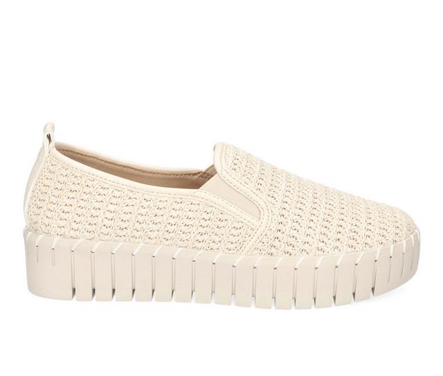Women's Easy Street Peppy Sneakers in Off White Woven color