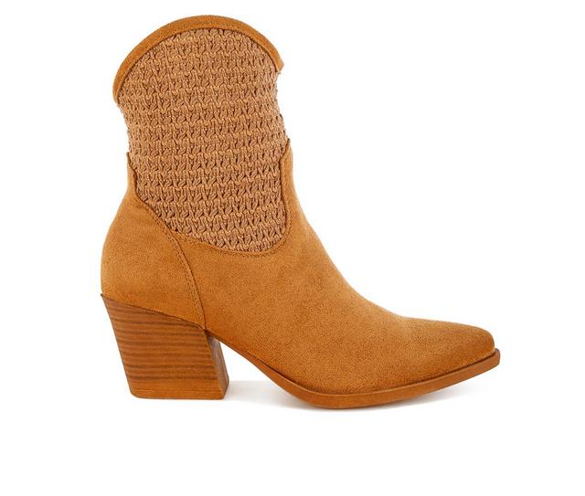 Women's London Rag Bimmy Cowboy Boots in Tan color