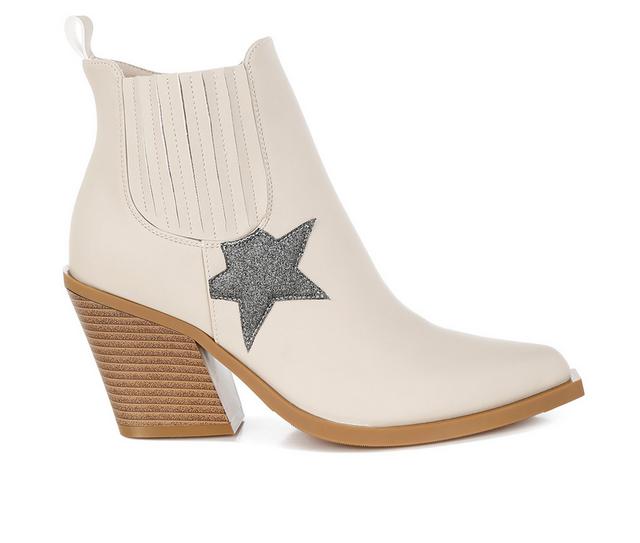 Women's London Rag Melt Down Cowgirl Boots in Beige color