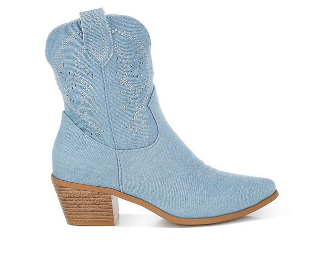 Women's London Rag Nigel Cowgirl Boots in Denim color