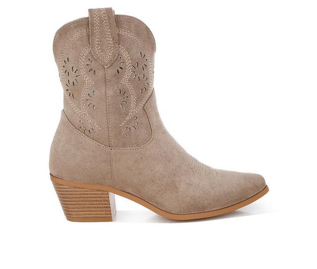 Women's London Rag Nigel Cowgirl Boots in Taupe color