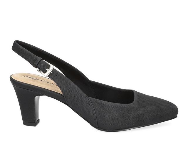 Women's Easy Street Ritsa Pumps in Black Linen color