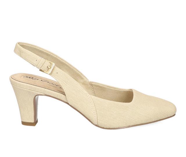 Women's Easy Street Ritsa Pumps in Natural Linen color