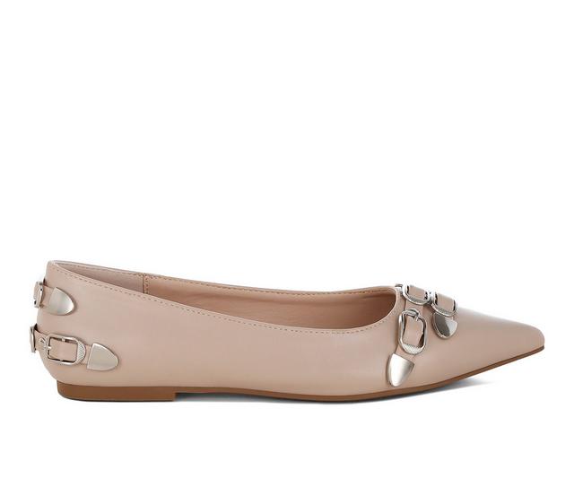 Women's London Rag Golini Flats in Beige color