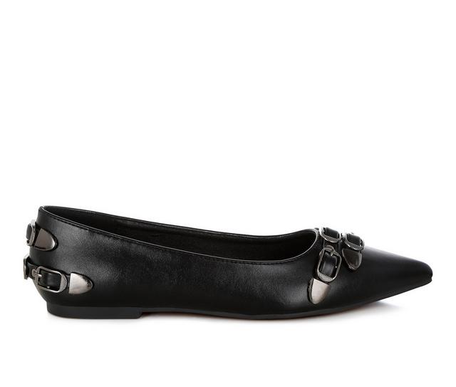 Women's London Rag Golini Flats in Black color