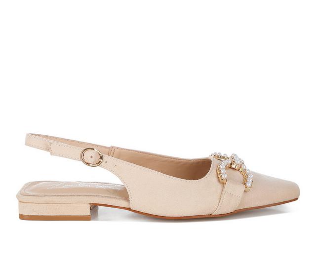 Women's London Rag Salova Flats in Beige color