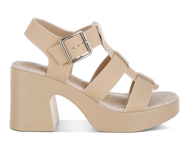 Women's London Rag Avalon Heeled Sandals in Beige color