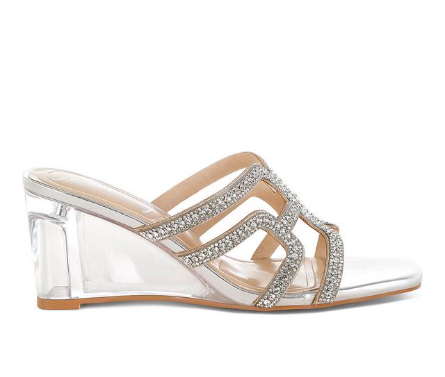 Women's London Rag Caqueta Wedge Sandals in Silver color