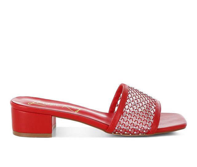 Women's London Rag Kenzia Heeled Sandals in Red color