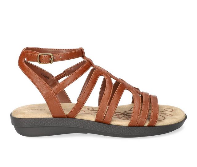 Women's Easy Street Daylily Sandals in Cognac color