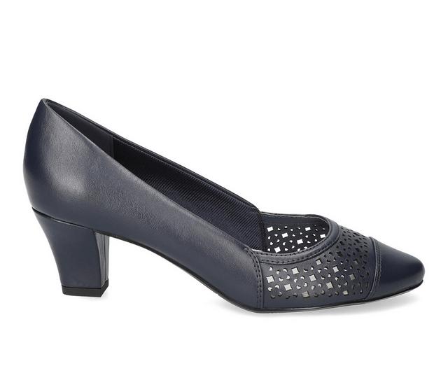 Women's Easy Street Neva Pumps in Navy color