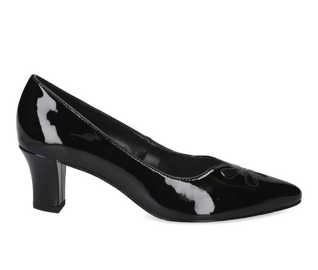 Women's Easy Street Pat Pumps in Black Patent color