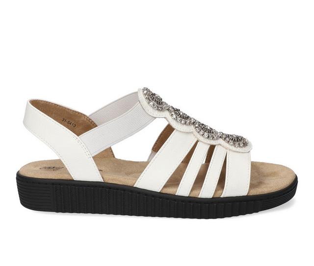 Women's Easy Street Samira Sandals in White color