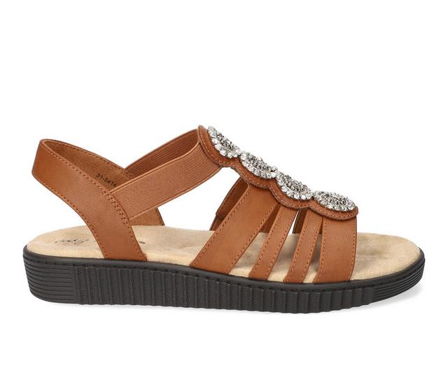 Women's Easy Street Samira Sandals in Luggage color