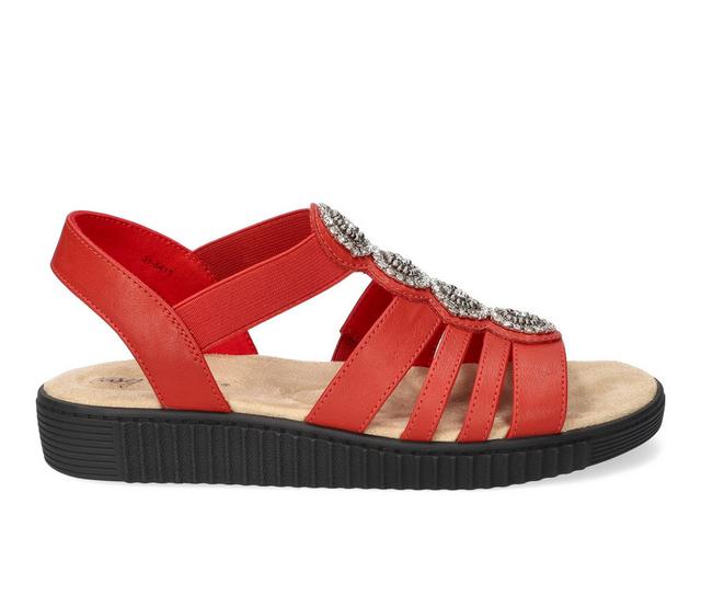 Women's Easy Street Samira Sandals in Red color