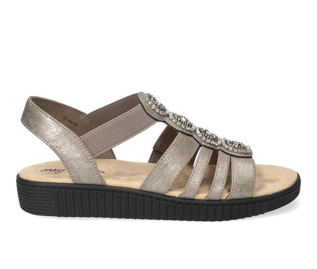 Women's Easy Street Samira Sandals in Pewter color