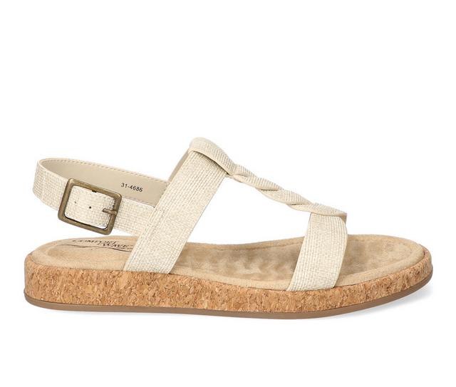 Women's Easy Street Tampa Sandals in Natural Emboss color