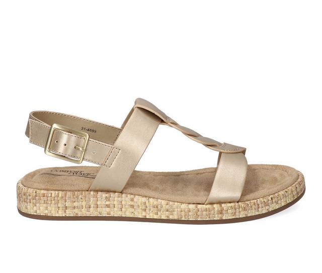 Women's Easy Street Tampa Sandals in Champagne color