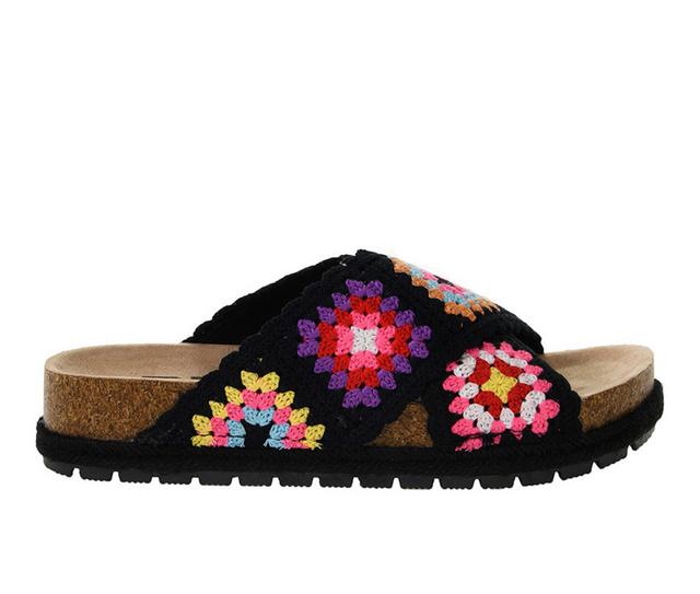 Women's Dirty Laundry Tacoma Footbed Sandals in Black Multi color