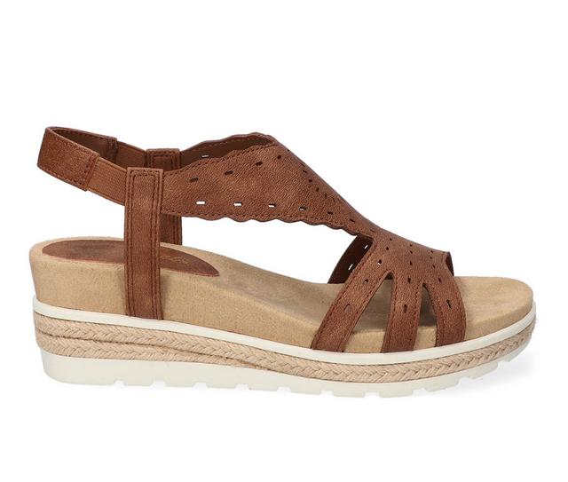Women's Easy Street Fran Wedges in Tan color