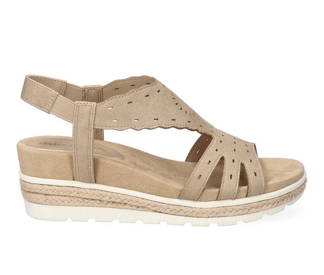 Women's Easy Street Fran Wedges in Taupe color