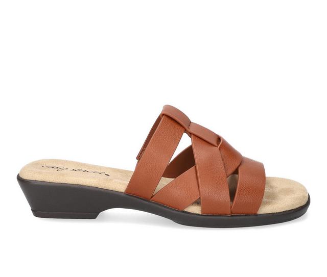 Women's Easy Street Lakeport Sandals in Cognac color