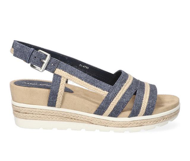 Women's Easy Street Mel Wedges in Jeans color