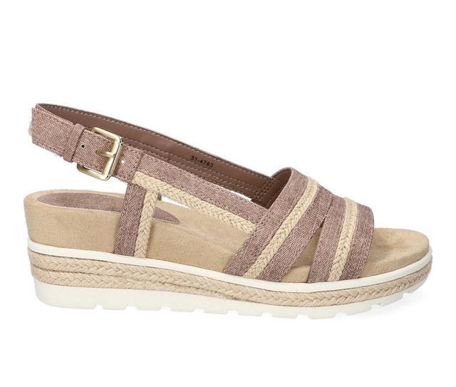 Women's Easy Street Mel Wedges in Light Brown color