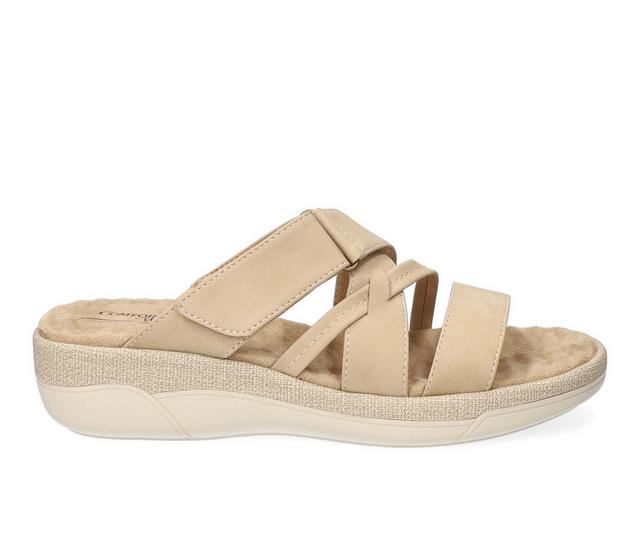 Women's Easy Street Paola Wedges in Sand color