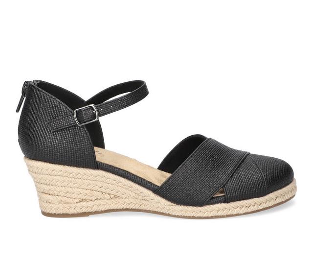 Women's Easy Street Coast Wedges in Black Emboss color