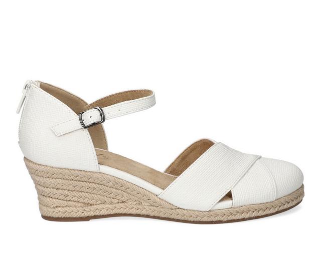 Women's Easy Street Coast Wedges in White Emboss color