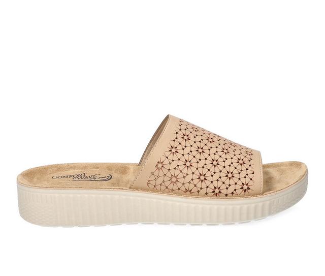 Women's Easy Street Ivey Slide Sandals in Beige color