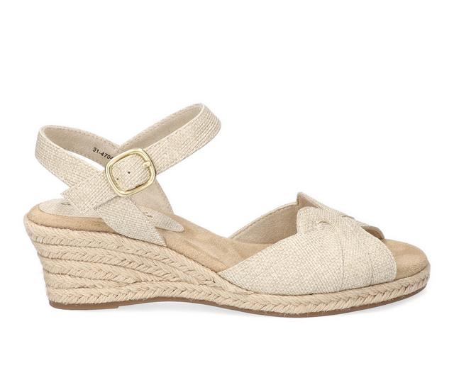 Women's Easy Street Miramar Wedges in Natural color