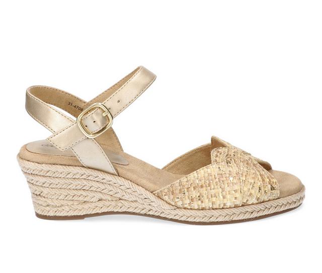 Women's Easy Street Miramar Wedges in Metallic Ombre color