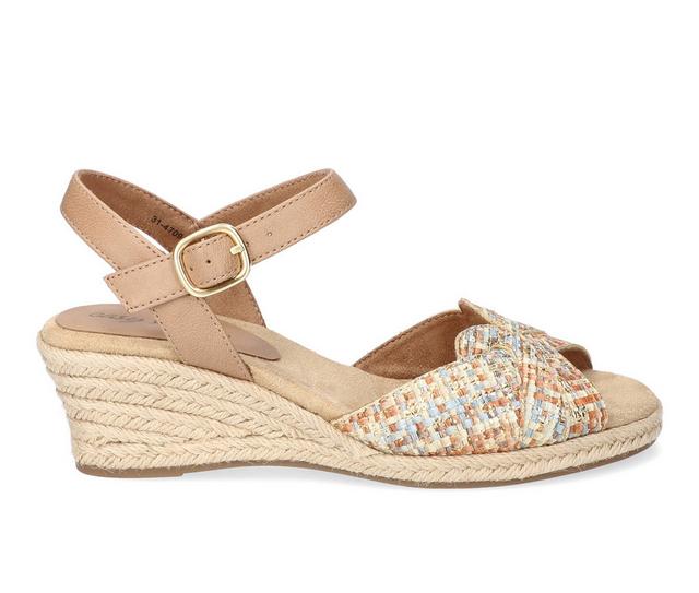 Women's Easy Street Miramar Wedges in Pastel Multi color