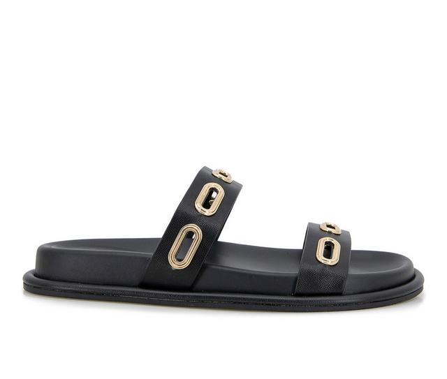 Women's Splendid Clauda Footbed Sandals in Black color