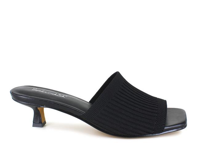 Women's Splendid Hadley Kitten Heels in Black Knit color