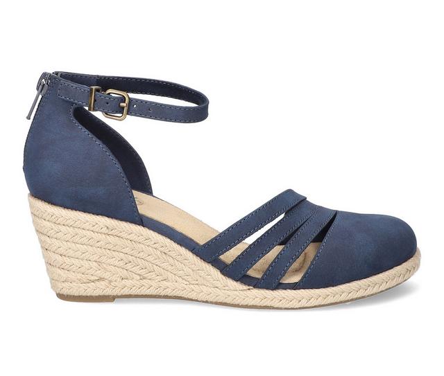Women's Easy Street Daytona Wedges in Navy color