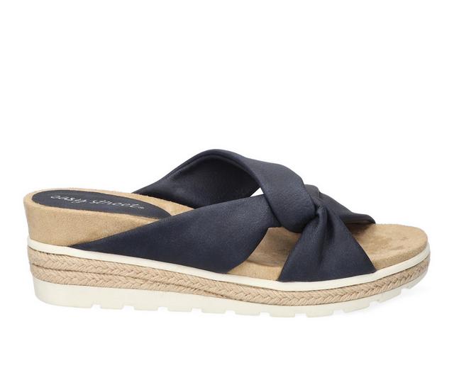 Women's Easy Street Ja Sandals in Navy color