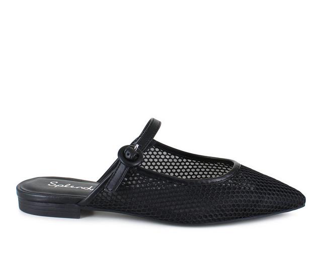 Women's Splendid Mulan Flats in Black Mesh color
