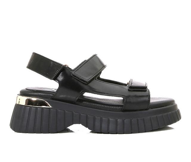 Women's Ninety Union Bayside Platform Sandals in Black color
