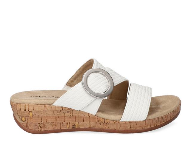 Women's Easy Street Mina Wedges in White Wave color