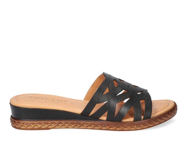 Women's Tuscany by Easy Street Edda Sandals in Black color